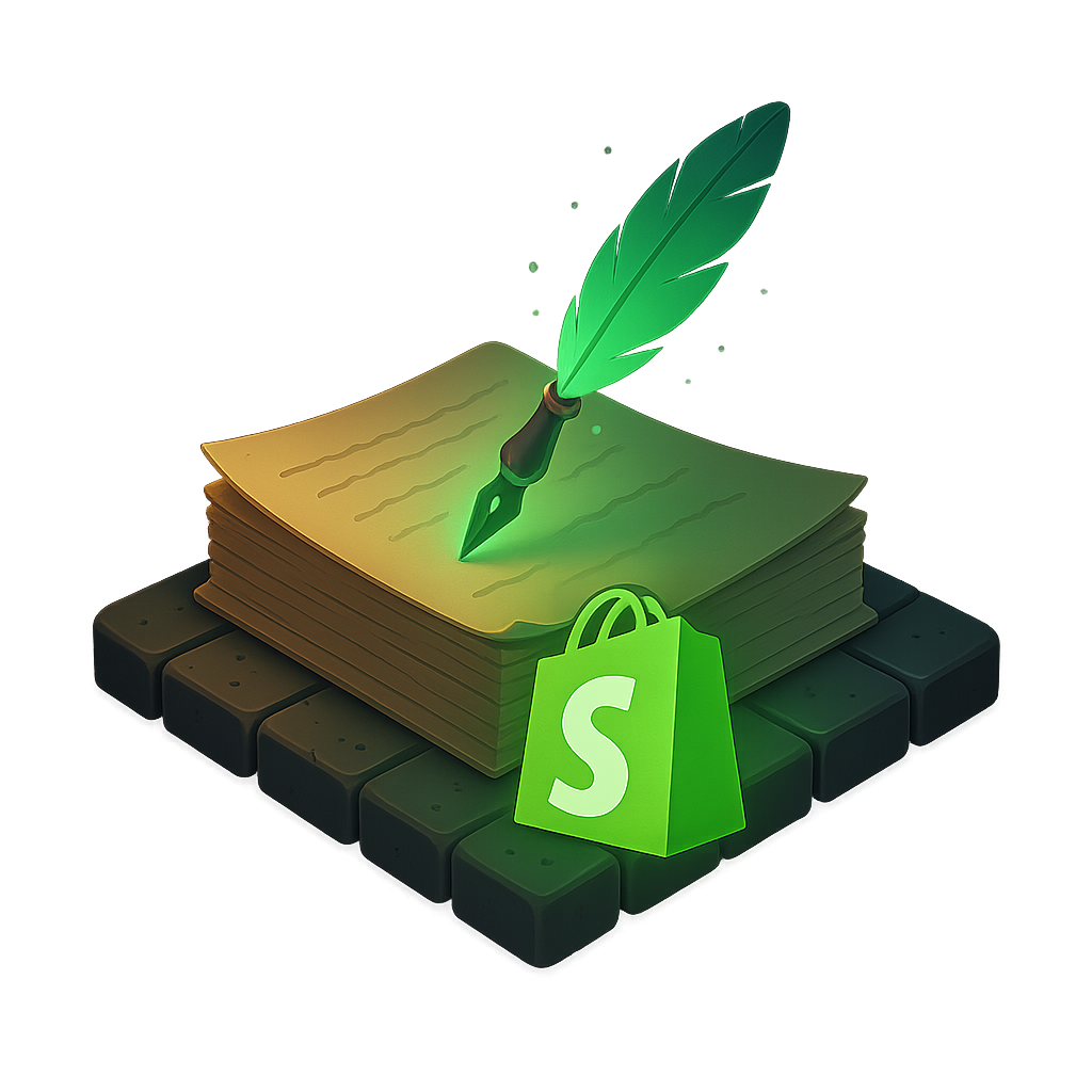 Mockup Shopify automatisation SEO e-commerce